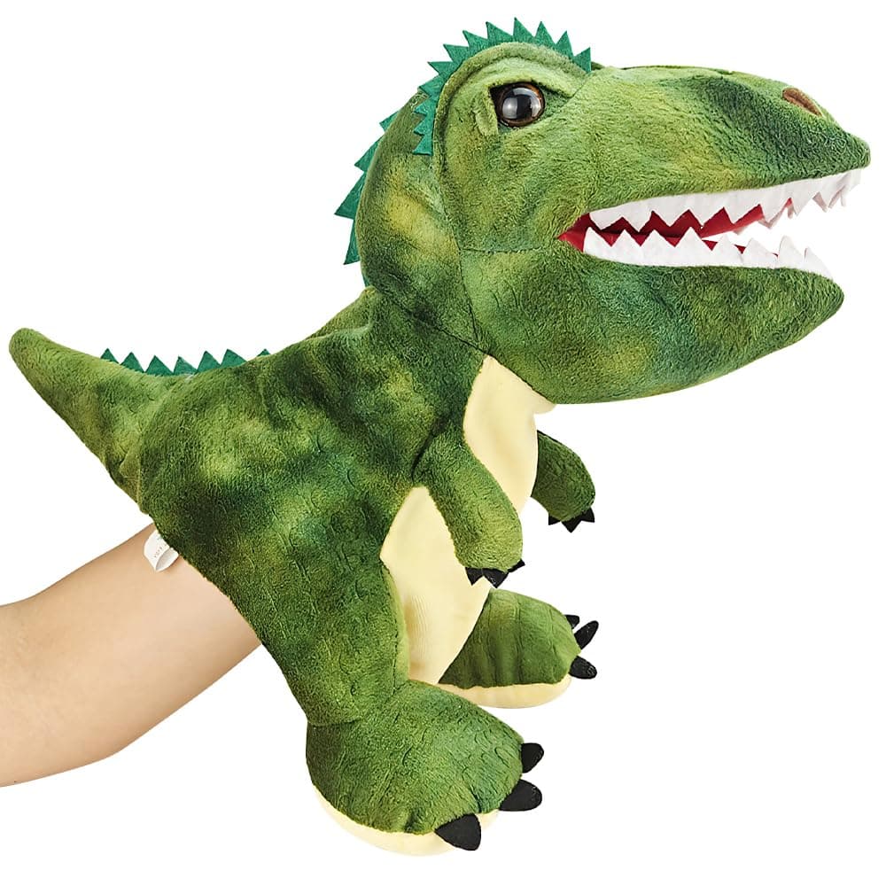 KBIBCK Dinosaurier Handpuppen, Dinosaurier Fingerpuppen, Dinosaur Hand Puppets, Spielzeug Rollenspiel Vorschulunterricht Geschenk für Kinder, Halloween Weinachten Geschenke Tyrannosaurus Rex