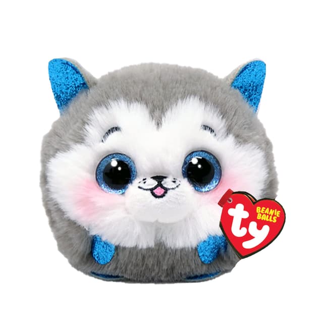 TY Slush Heiser Beanie Balls 3" | Beanie Baby Weiches Plüschtier | Sammlerstück Kuscheliger Stoffteddy Slush Husky