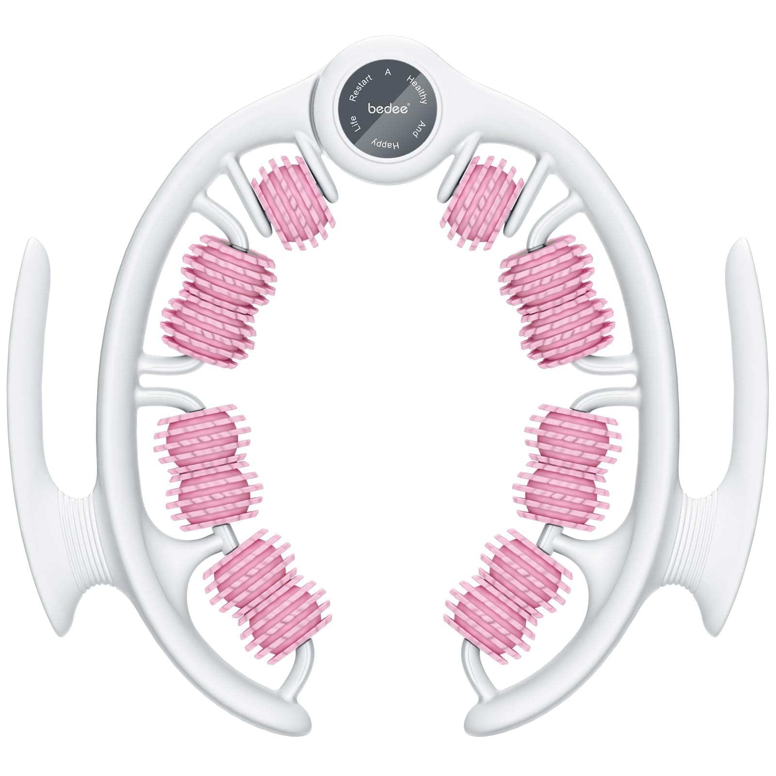 bedee Manuelles Anti-Cellulite Massagegerät - Abnehmbare Massageköpfe und Rollen zum Anheben, Straffen und Glätten der Haut, Oberschenkel und Gesäß, Rosa SIZE2 Rosa