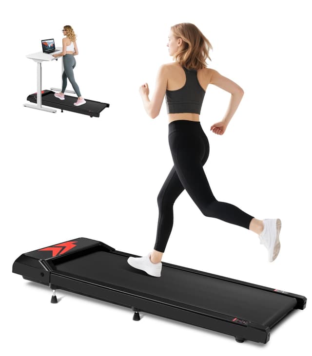 Cozary Walking Pad, Laufband für zuhause mit Neigung, Laufband Schreibtisch 2-8 km/h, für Büro mit Fernbedienung und Apps Steuerung, 2.5HP Motor, LED-Anzeige,Tragkraft 120kg