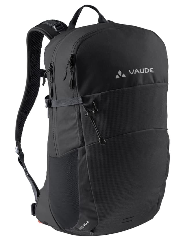 VAUDE Wanderrucksack Wizard 18+4, wasserabweisender Rucksack Damen & Herren, komfortabler Trekkingrucksack mit durchdachtem Tragesystem & praktischer Fächeraufteilung Schwarz Einheitsgröße