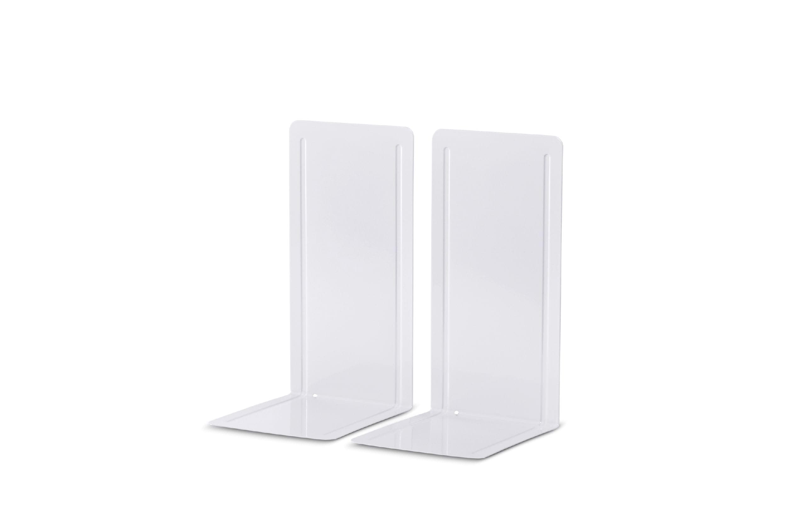 MAUL Buchstütze Registraturstütze aus Metall (2er Pack) | Bücherhalter, Organzier für Kinder, Bücher, Büro, Regal | Bücherstütze aus stabilem Metall im stilvollen Design | 14x12x24cm | Grau Grau 14 x 12 x 24 cm Buchstütze