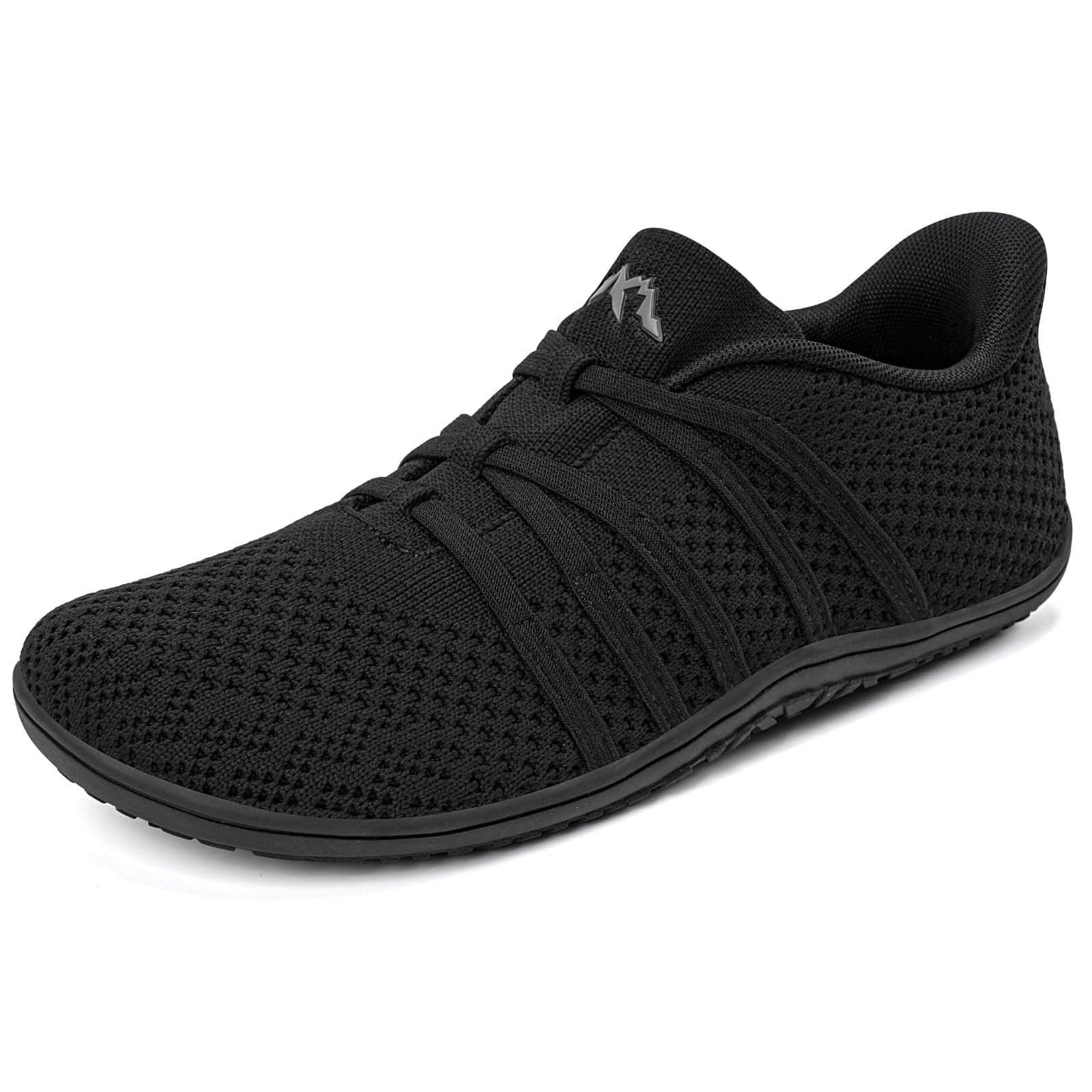 Sosenfer Barfußschuhe Damen Slip On Sneaker Breite Barfuss Schuhe Traillaufschuhe Outdoor Hausschuhe Leicht Barefoot Shoes Schwarz 38 EU