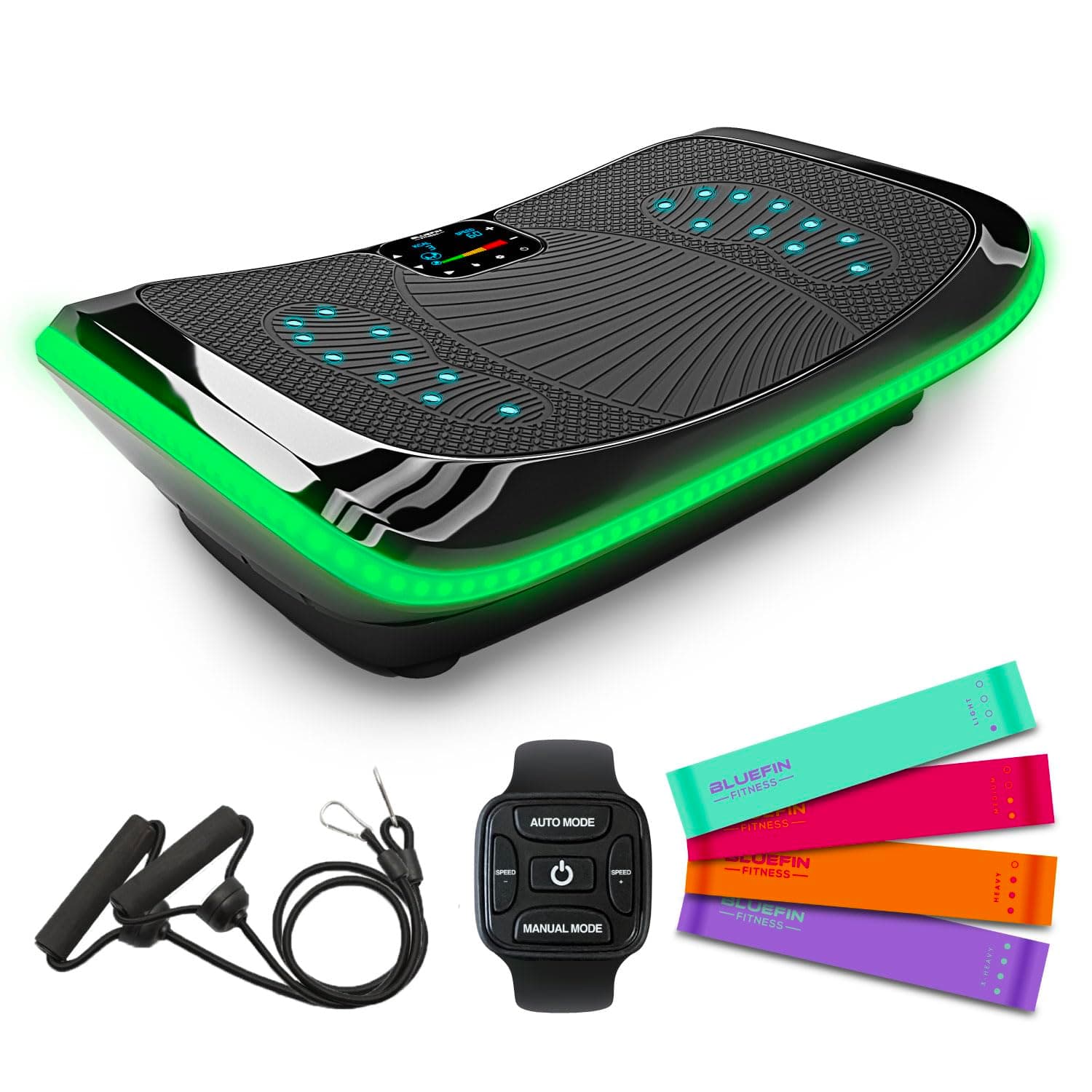 4D Vibrationsplatte – Leistungsstark mit 3 leisen Motoren | Leicht zu Bedienen | Magnetfeldtherapie Massage | Ultra Komfort – Curved Design | Vibration Oszillation