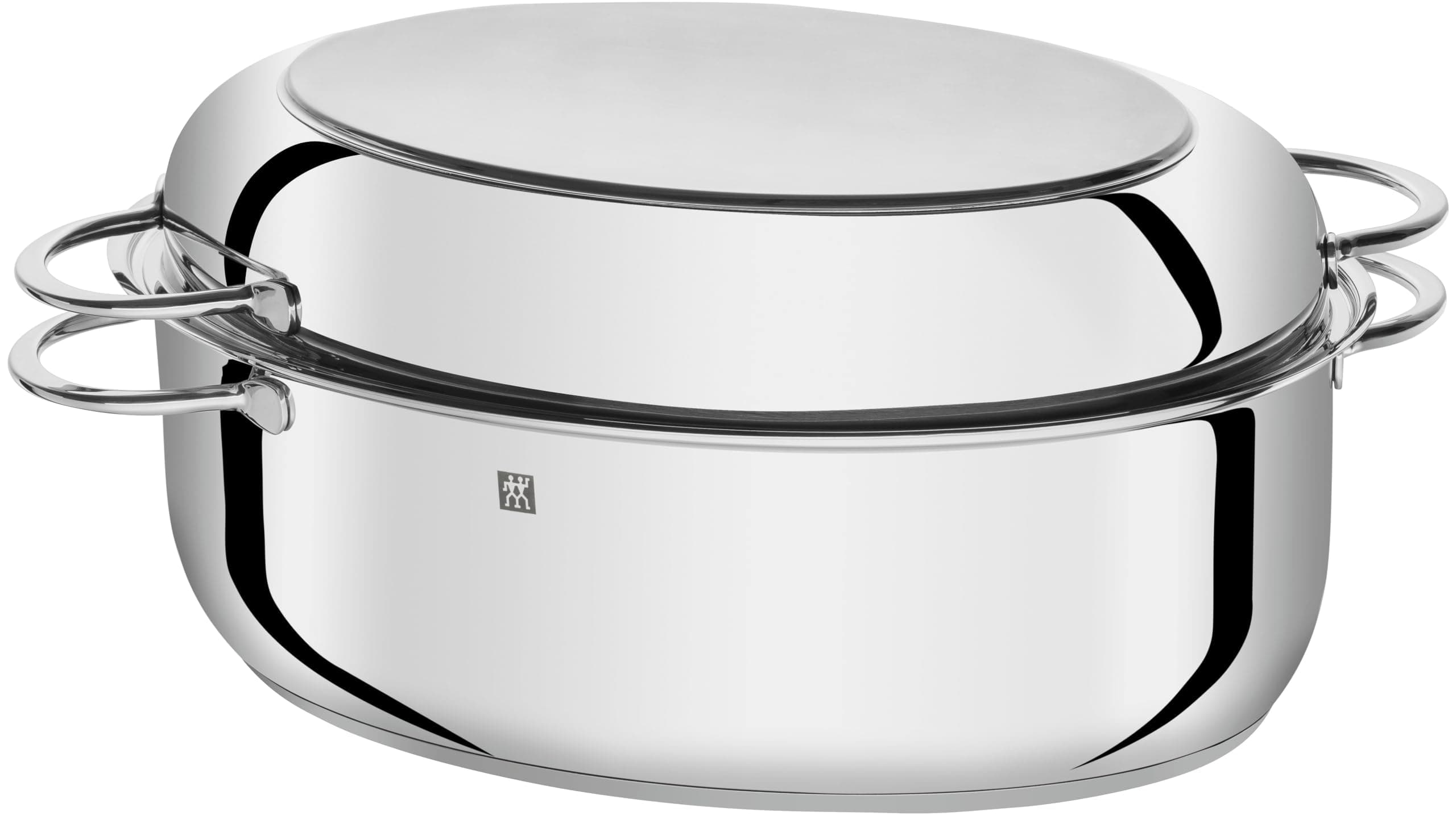 ZWILLING Plus Bräter mit Deckel, Induktion und Backofengeeignet, Edelstahl, 8,5 Liter, Silber, 38 centimeters, Rostfreier Stahl