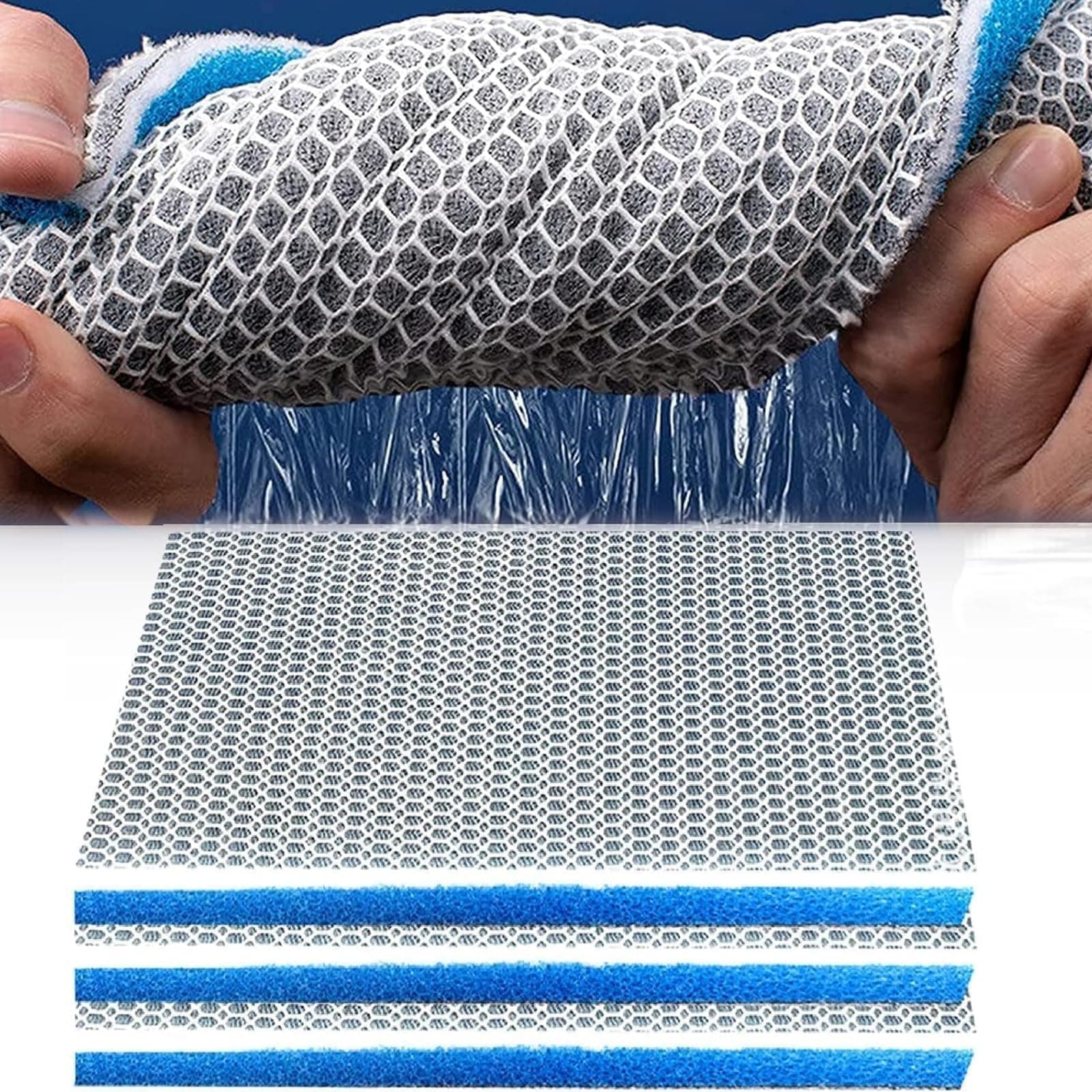 Celestia 8D Filterwatte Aquarium, Filtermatte Aquarium, Aquarium Filtermaterial Biochemischer Watte Wabenstruktur, Leicht Zu Reinigende Filterwatte Perfekt Für Sauberes Und Gesundes Aquariumwasser 50x11CM