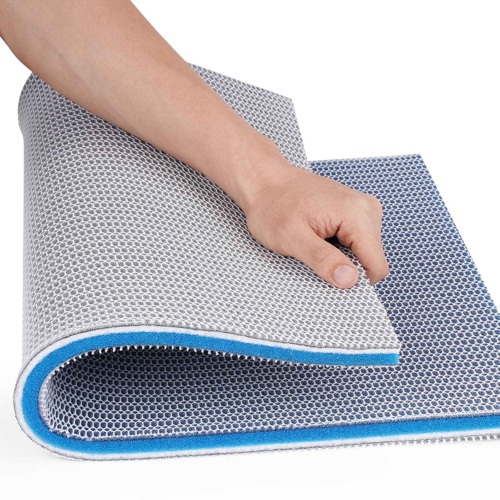 Aquarium-Filtermedien-Schwamm-Pad, mehrschichtige Schaumstoff-Filterwatte für Aquarium-Filterzubehör (60 x 40 x 1,5 cm, 1 Stück) 60 x 40 x 1,5 cm (1 Stück)