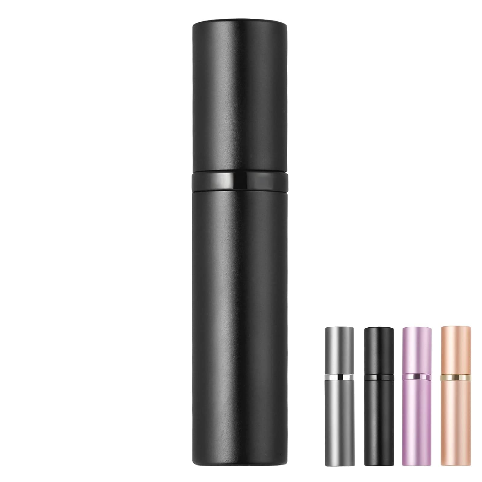 BRARIOS Parfümzerstäuber Nachfüllbar,leer Reise Parfüm Zerstäuber,5ml Mini Portable Sprühflasche,Taschenzerstäuber für Unterwegs(J-Schwarz) 5ml, Schwarz 5 ml