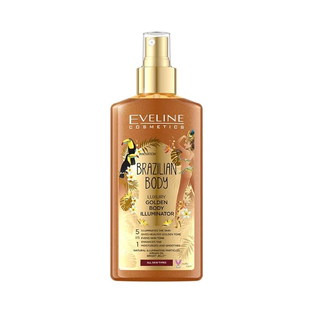 Eveline Cosmetics Brazilian Body Luxuriöser Goldener Körper-Illuminator – Befeuchtet und Ebenmäßiger Teint