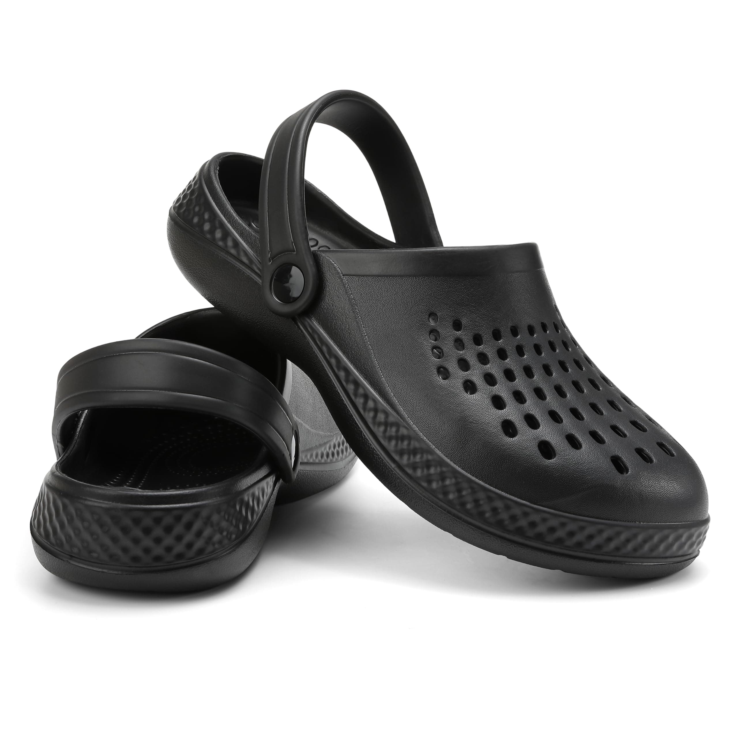 Hausschuhe Herren Clogs Gartenschuhe Sommer Badelatschen Sandalen Strand Schuhe Pantoletten 42/43 EU Flaggschiff Schwarz