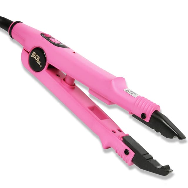 HAUSPROFI Profi Wärmezange Haar Extensions Iron für Haarverlängerung (Rosa)