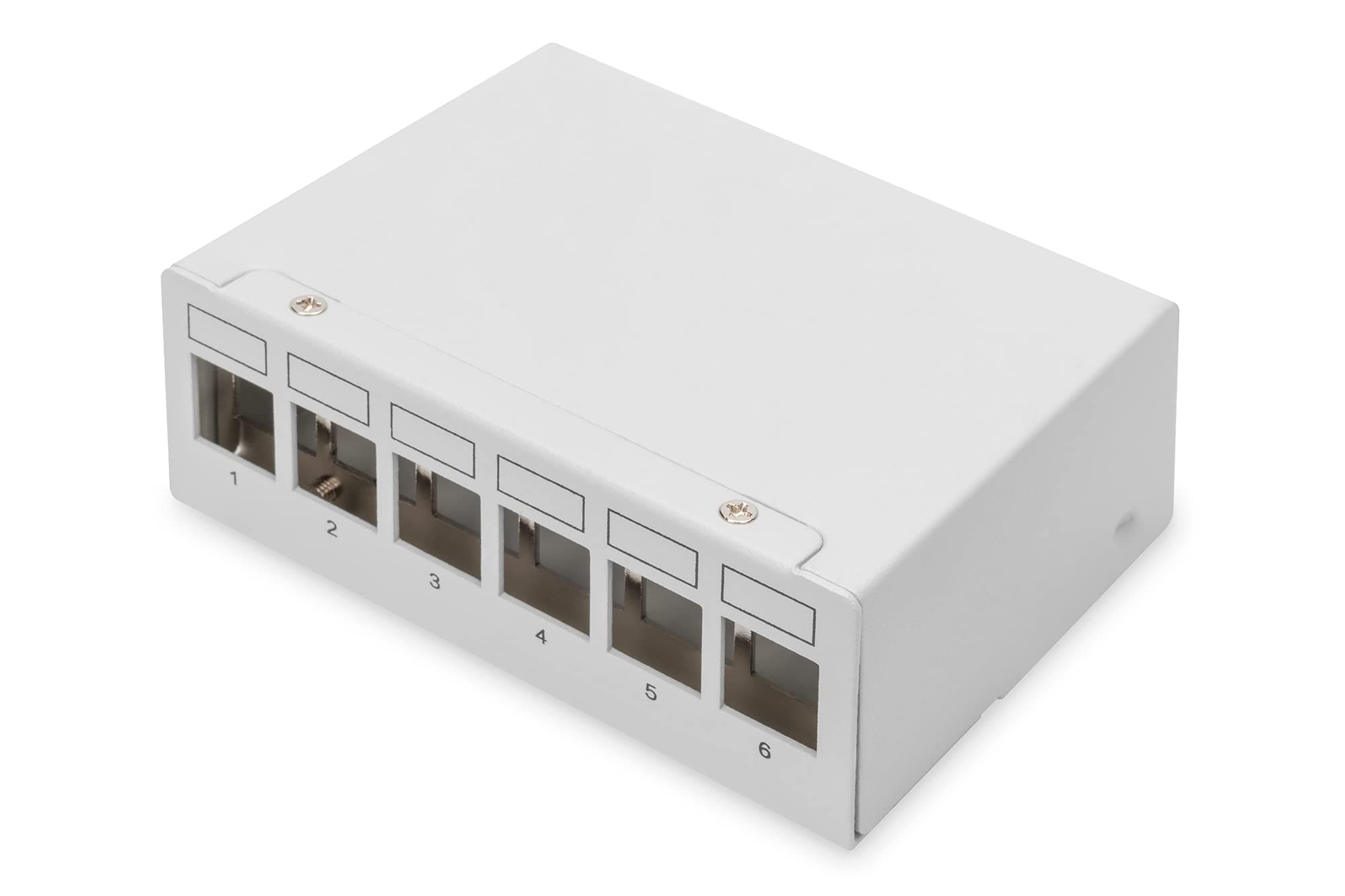 DIGITUS Desktop Modular Patch Panel, geschirmt, 6-Port, Lichtgrau