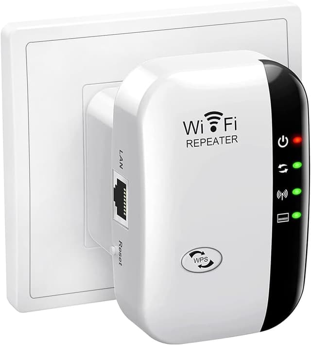 Tkimat WLAN Verstärker, 300 Mbps WLAN Repeater, 2,4 GHz WiFi Repeater mit LAN Verbindung, WiFi Erweiterung mit Router/Access Point Modus, Internetverstärker bis zu 5000 sq.ft und alle wlan-whi