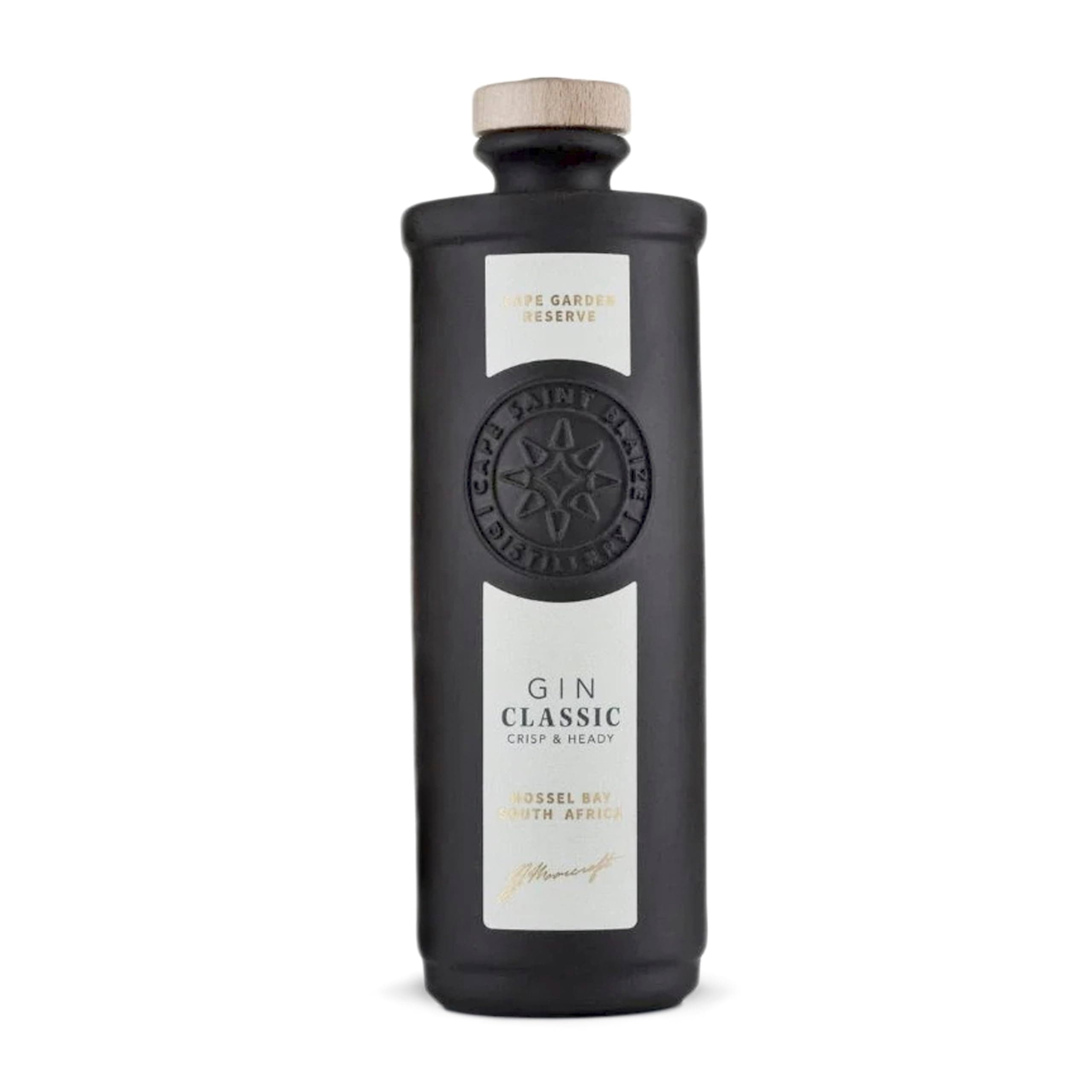 Cape Saint Blaize - Classic Gin | Holunderblüte, Wacholder, Rosmarin | London Dry Gin aus Südarika | Einzigartige Porzellanflasche | 700 ml