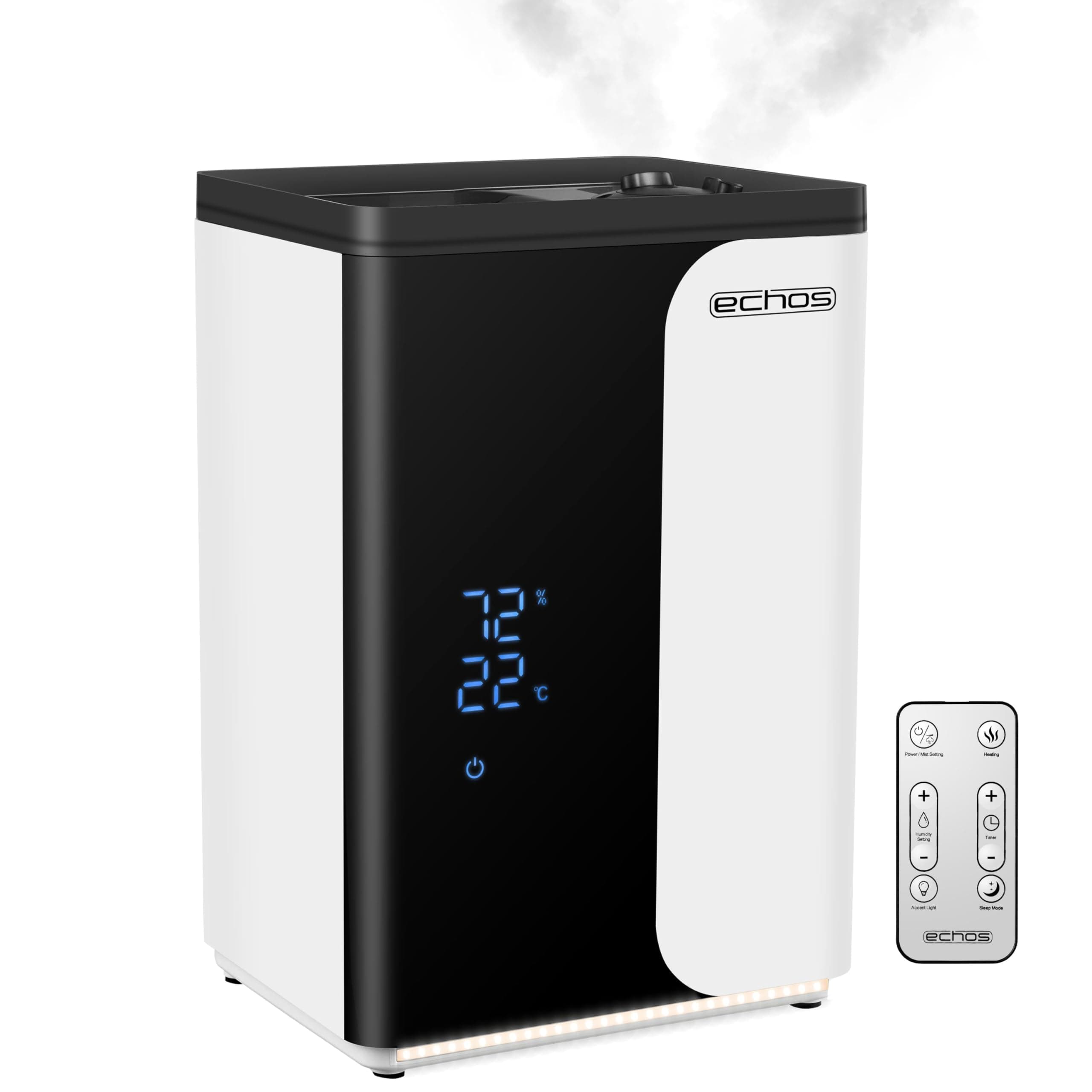 Ultraschall Luftbefeuchter 5 Liter WIFI Smart Life App Fernbedienung Luftreinigungsgerät Luftreiniger Eingebautes Hygrometer LED-Touch-Display 12h Timer Nachtmodus Warm oder Kaltfunktion HEPA Filter
