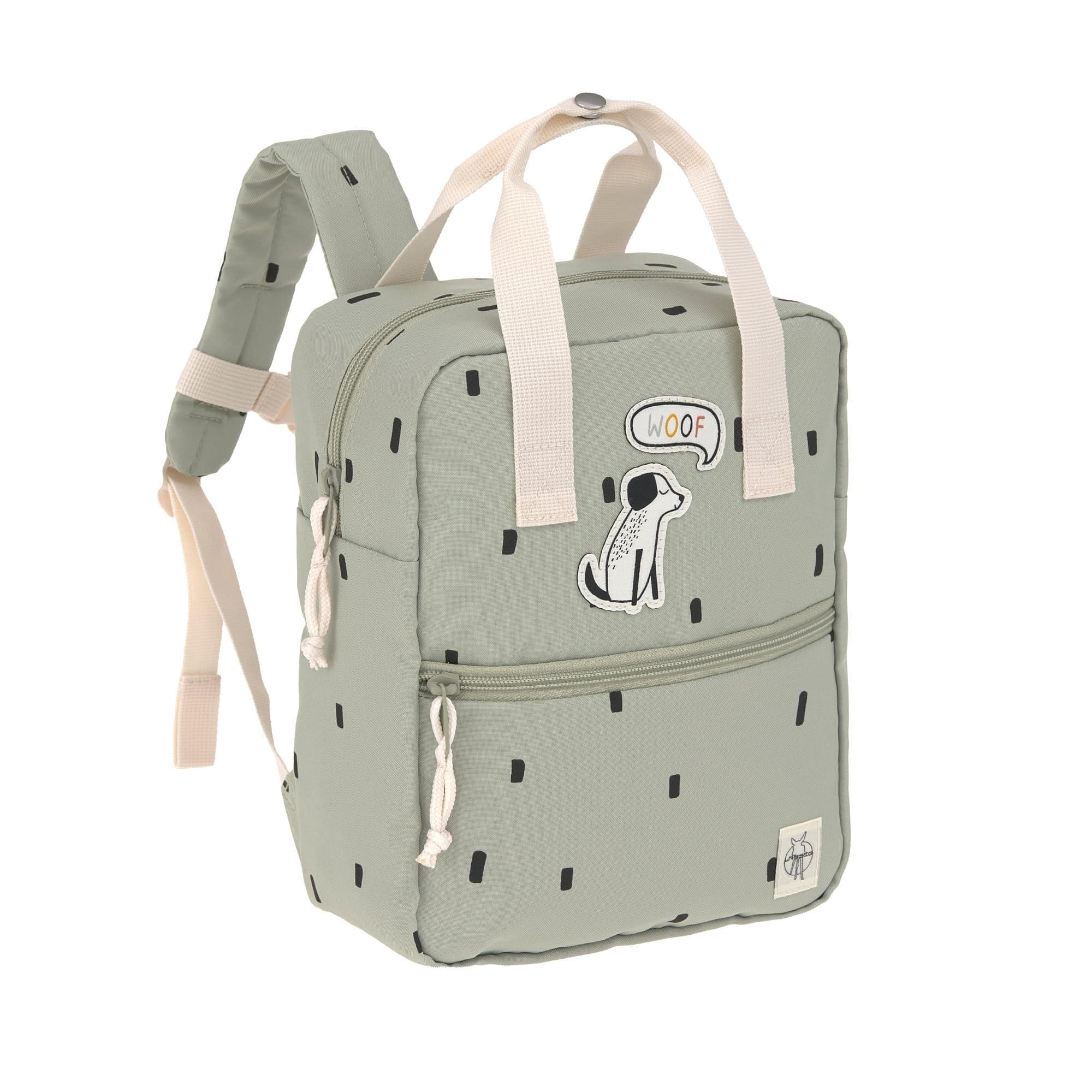 LÄSSIG Kinderrucksack mit Brustgurt Kindergartentasche Kindergartenrucksack 28 cm, 7 Liter, 3 Jahre/Mini Square Backpack Oliv