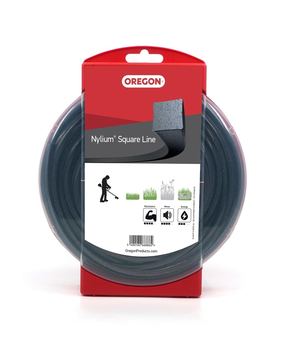 Oregon Trimmerfaden für Rasentrimmer, Ersatz Mähfaden 3 millimeter für Motorsensen & Freischneider, Universal Freischneider Zubehör, Runder Allzweck 3mm Trimmerfaden, 3mm x 56m Spule, Gelb (69-370-YE) 3.75 mm x 42 cm