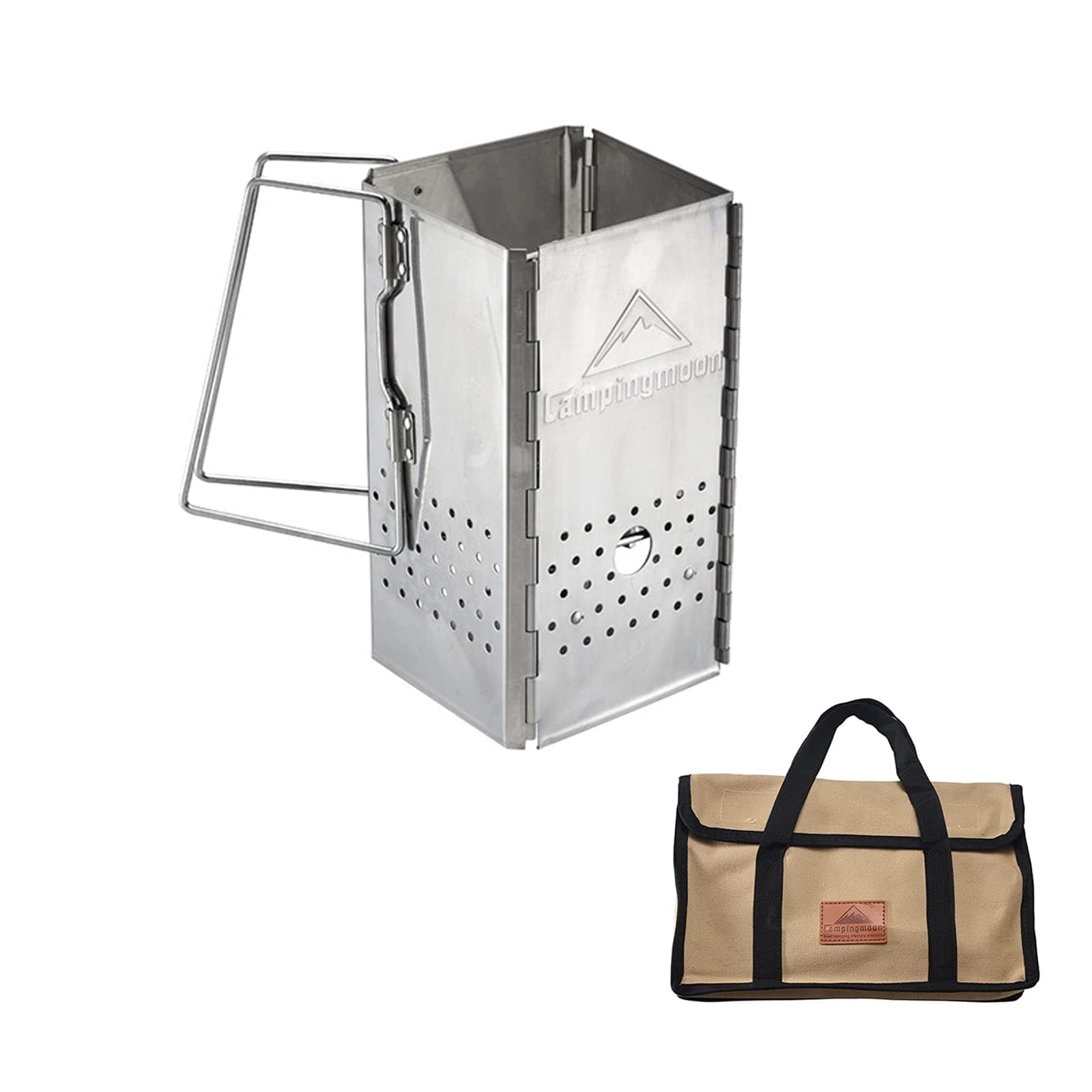 camping moon Edelstahl Kohleanzünder Anzündkamin Grillstarter Grillkamin für BBQ, Kamin, Grills