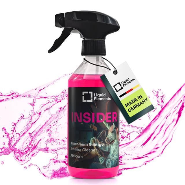 Liquid Elements – Insider Textil- und Innenraumreiniger Einhorn-Edition (500ml) – Cockpit Reiniger für Kunststoff, Leder, Polster & Armaturen – Cockpitpflege Auto Innenraum (Zuckerwatte-Duft) Einhorn (Zuckerwatte) 500 ml (1er Pack)