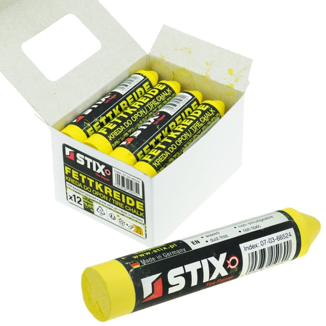 Stix Automotive Equipment 1x Reifenkreide Fettkreide Gelb Reifenkennzeichnung Marker Markierungskreide Gelb 1