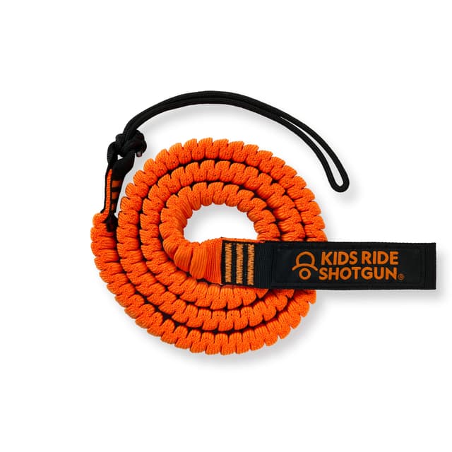 Kids Ride Shotgun – MTB-Abschleppseile – Stretch-Bungee-Seil für Kinderfahrräder, Abschlepp-Hinterradbefestigungen (MTB Tow Rope - Orange)