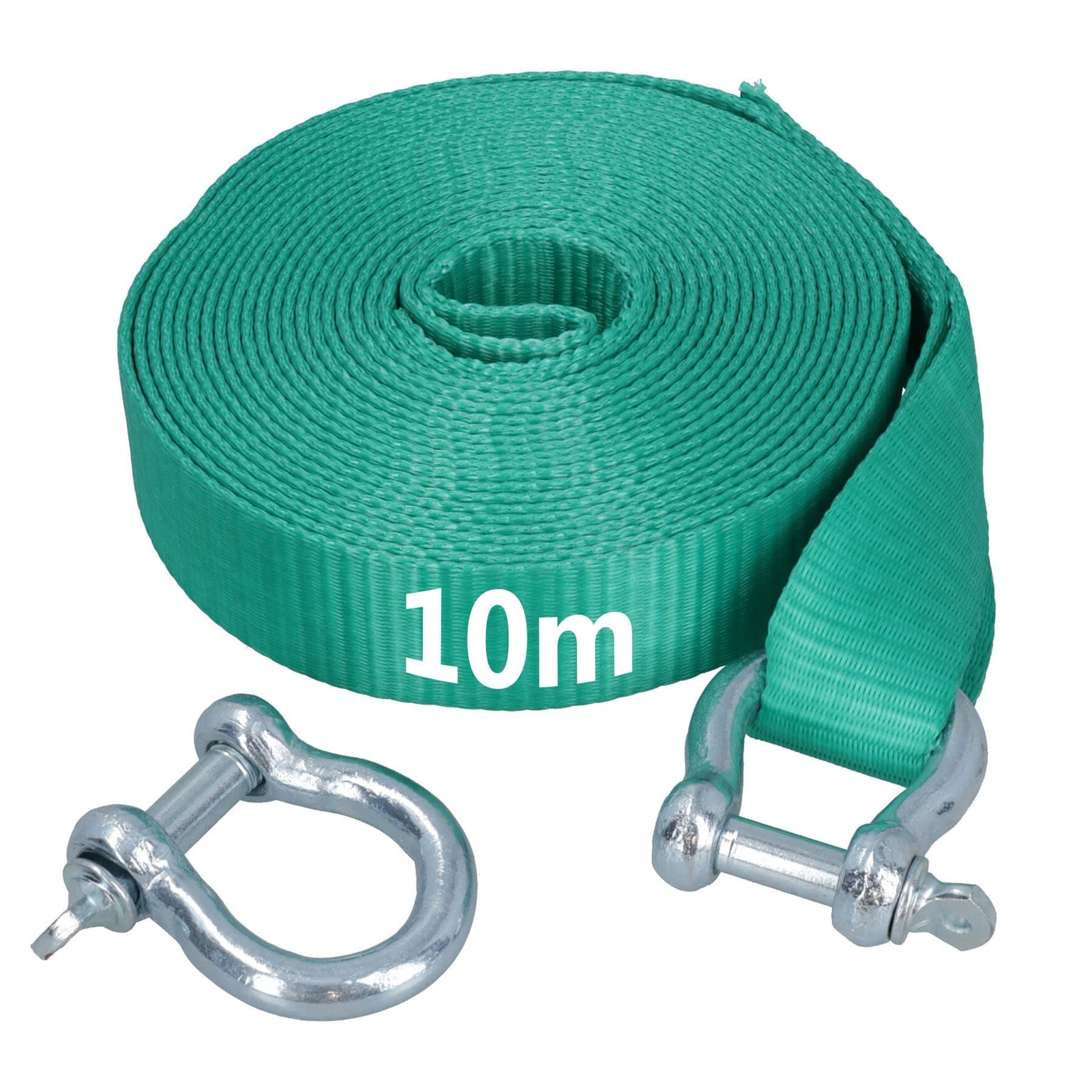 AB Tools Extra langes 10 m Abschleppseil und zwei Schäkel, 8T Abschleppen, 4 x 4, Offroad