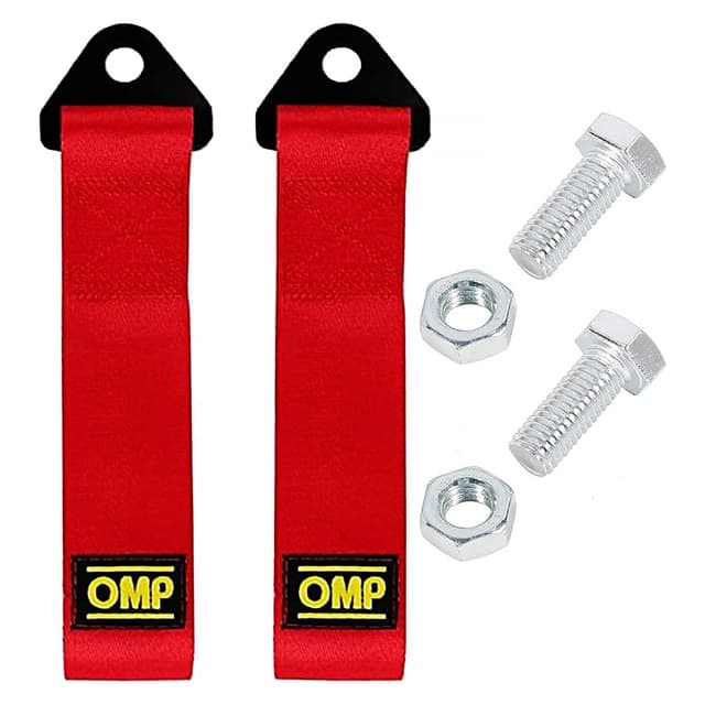 2 Pezzi Racing Auto Anhänger Seil,Abschleppseil für Rennwagen, Nylon Anhänger Abschleppseile Cinghia di Traino Auto, Trailer Corda, per Rimorchio Alta Resistenza Fino a 2 Tonnellate (Rosso)