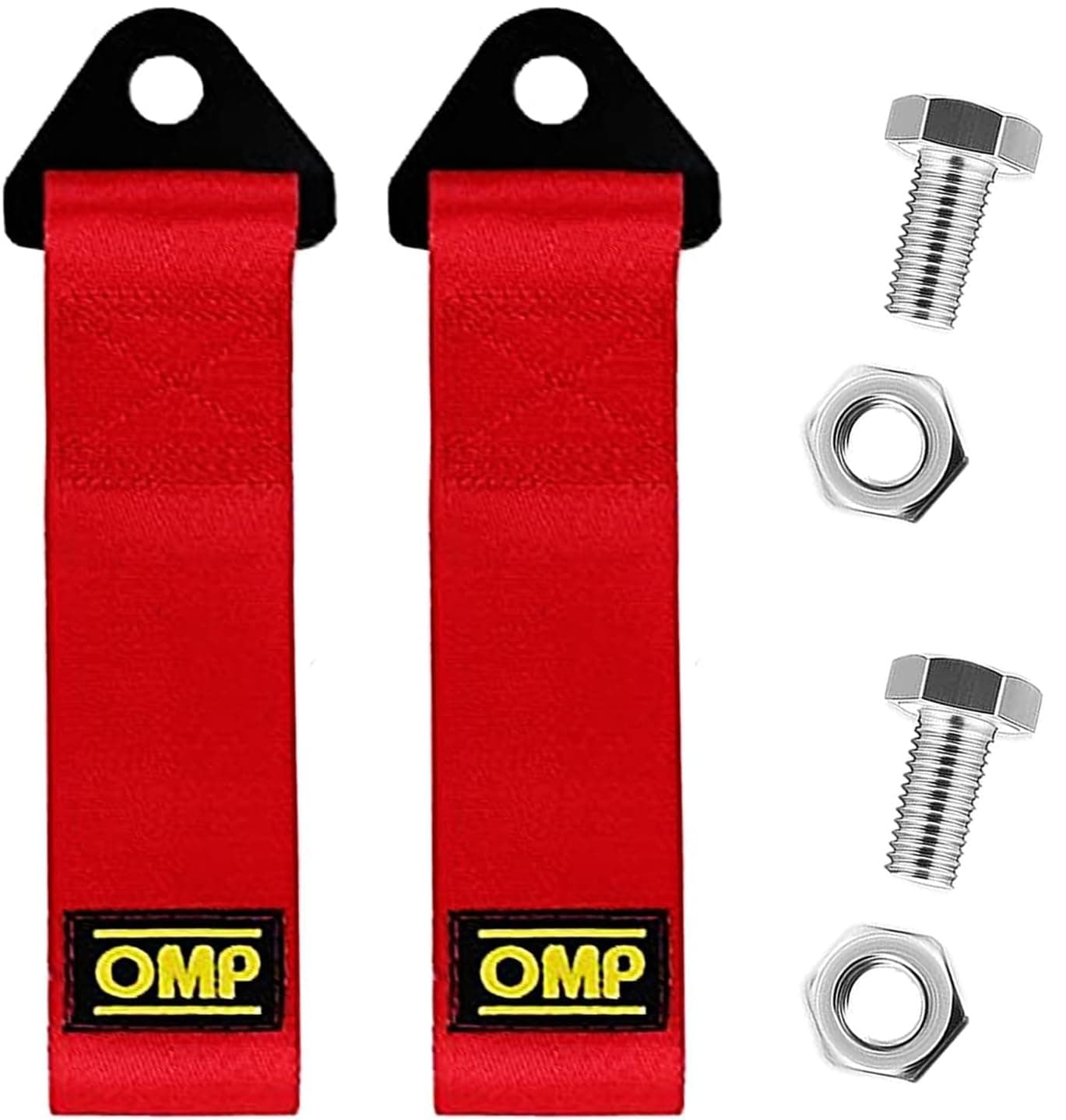 Abschleppseil für Rennwagen 2 Stück Nylon Anhänger Abschleppseile Abschleppschlaufe Zugseil Hochfestes Rennwagen Universal für den vorderen hinteren Stoßstangen Abschlepphaken (Rot)