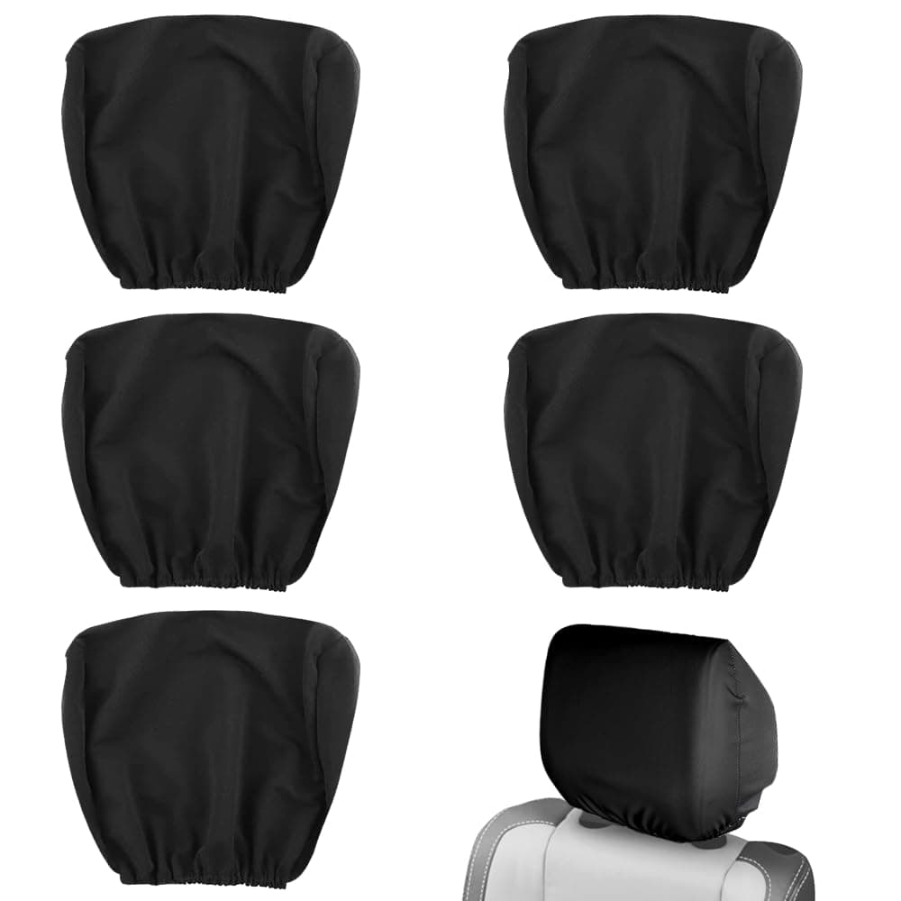 ZOESURE 5 Stück Auto Kopfstützenbezüge Waschbar Kopfstützen Bezug Staubdicht Kopfstützenschutz, 24x18cm Elastische Auto Kopfstützenbezug, Kopfstützenschutz Abdeckung Universal für LKW SUV Bus Reisebus
