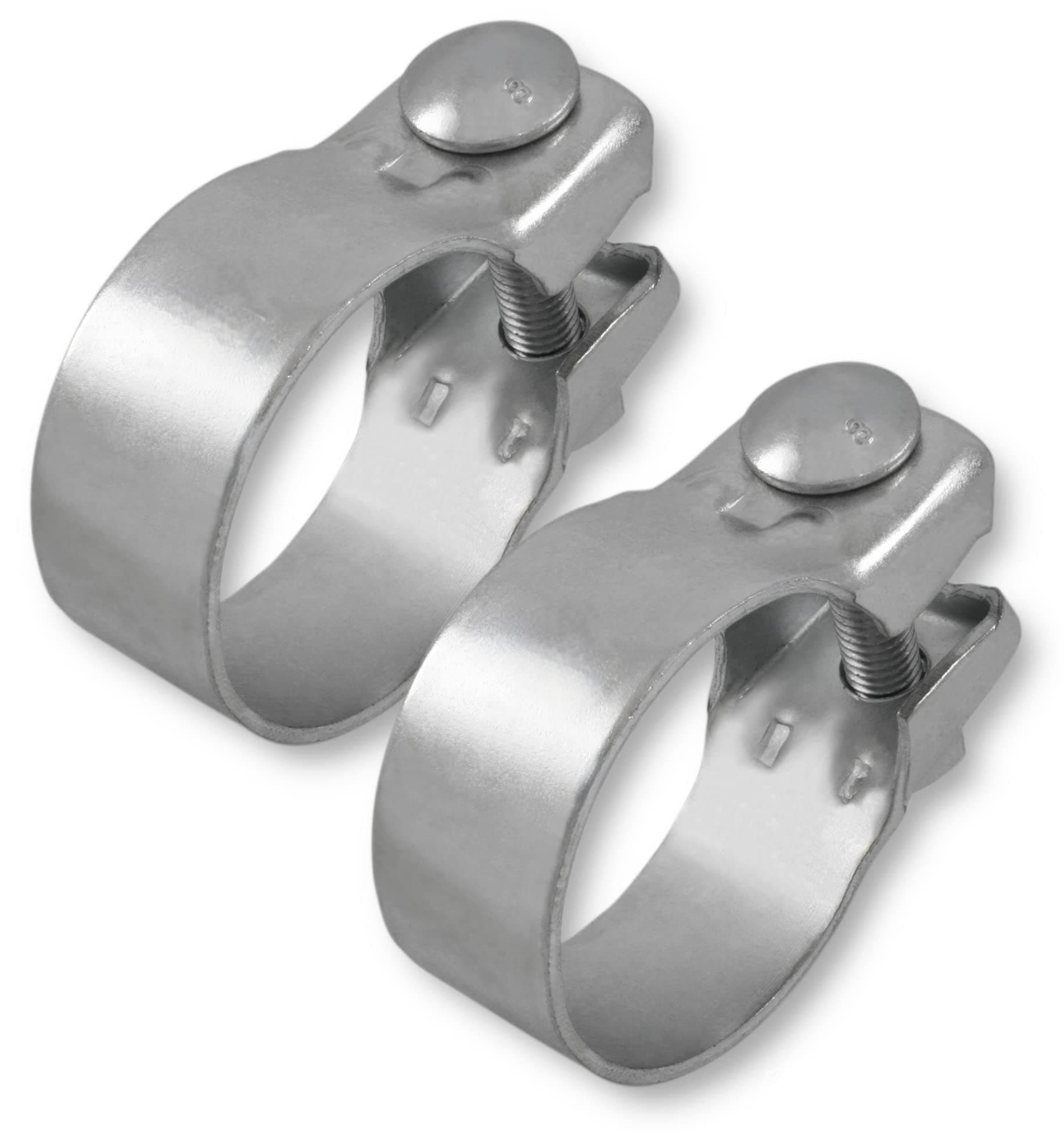 2x Breitbandschellen ø von 37-82 mm Auspuff Schelle Klemme Traktor Verzinkt (56,5 mm (55-58mm)) 56,5 mm (55 - 58mm)