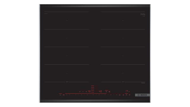 Bosch PXX675DC1E Serie 8 Induktionskochfeld (autark), 60 cm breit, FlexInduction Kochzonen verbinden, MoveMode voreingestellte Leistungsstufen, Bratsensor, PowerBoost schnelleres Kochen, Schwarz Flex Induction 60 cm