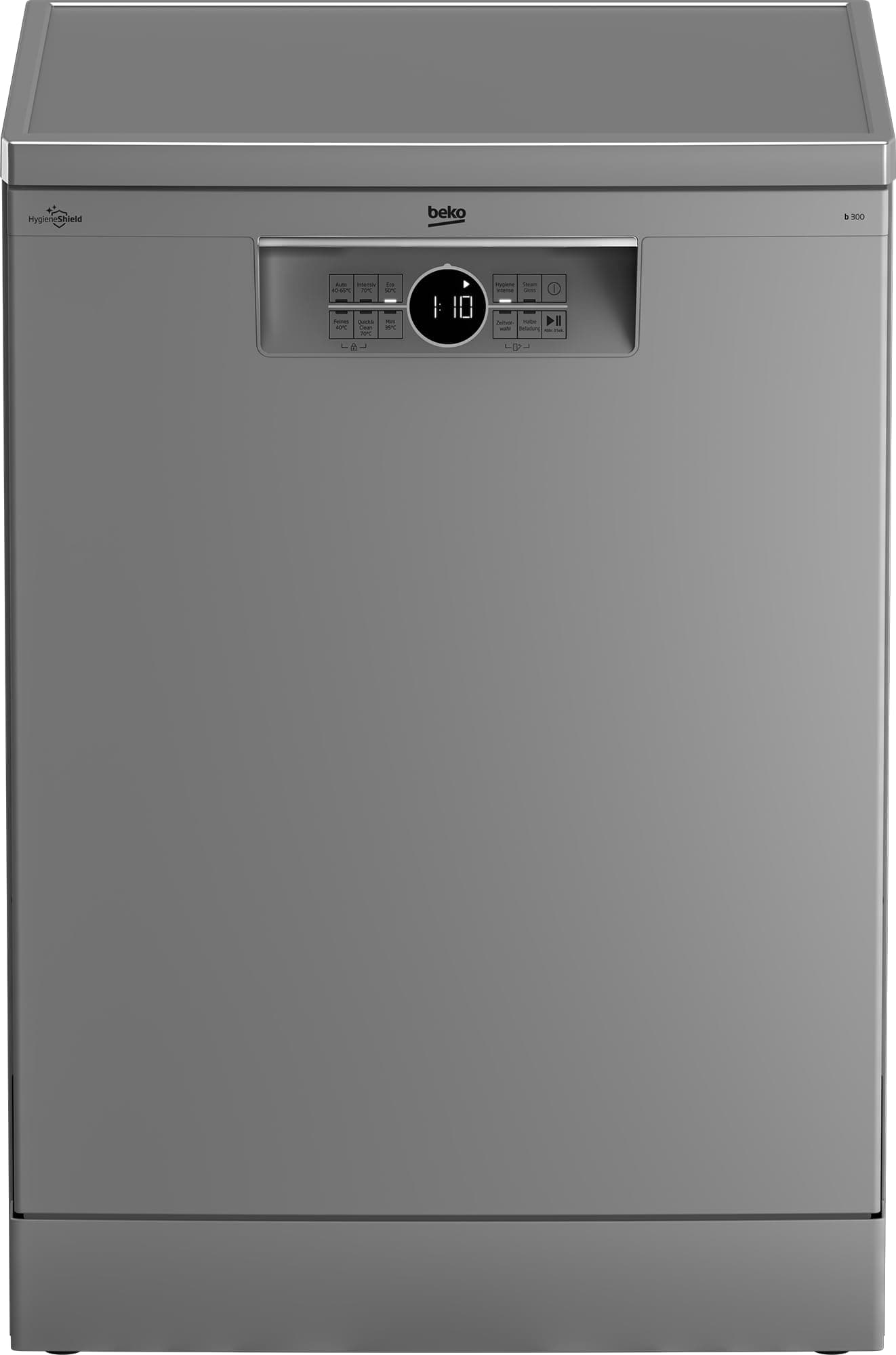 Beko BDFN26430S Geschirrspüler 60 cm, freistehend, unterbaufähig, für 14 Maßgedecke, 6 Programm, 4 Zusatzfunktionen, 3 Spülebenen, HygieneIntense, SelfDry, Programm für Halbe Beladung, Silber Energieklasse D Nachfolger Silber