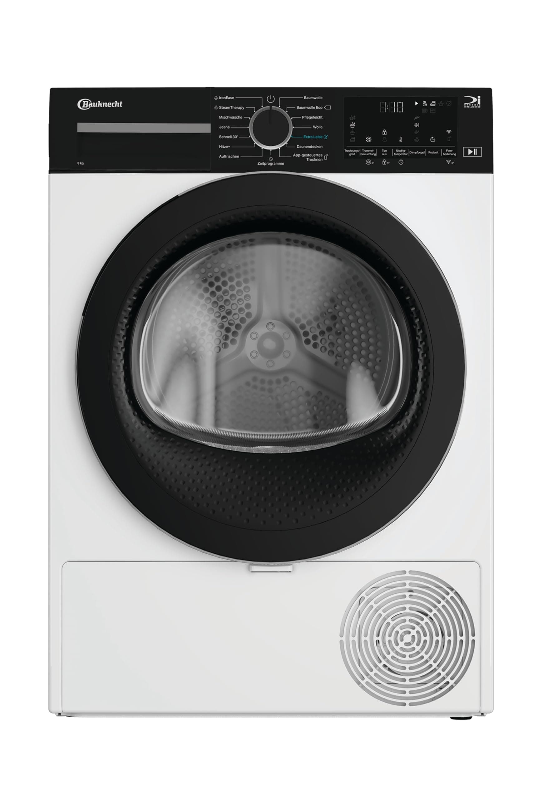 Bauknecht BD 8C WBS Wärmepumpentrockner / 8 kg/Precision Dry - Intelligentes Trocknen/Inverter Motor/HomeWhiz App - schnelle und intuitive Bedienung/Trommelbeleuchtung Nachfolgemodell BD 8C WBS