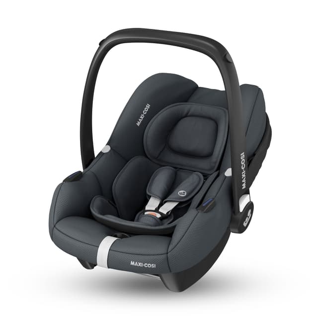 Maxi-Cosi CabrioFix i-Size, Babyschale, 0–12 Monate, max. 12 kg, leichter i-Size Kindersitz (3,2 kg), Sonnenverdeck, gepolsterter Sitz, für viele Maxi-Cosi Kinderwagen, Essential Graphite CabrioFix i-Size Essential Graphite