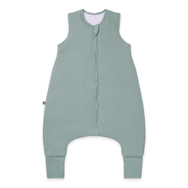 emma & noah Baby Schlafsack mit umschlagbaren Füßen 2.5 TOG, Strampelsack für den Herbst und Winter, Bio-Baumwolle, OEKO-TEX Zertifiziert, Ideal für aktive Kinder 90 Essential Mint