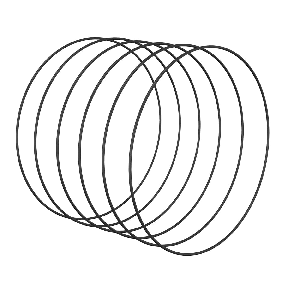 Worown 6 Stück 30cm Metallringe zum Basteln, Schwarz Metallring, Deko Ringe zum aufhängen für die Herstellung von Hochzeitskranzdekor und Wandbehang 30 cm