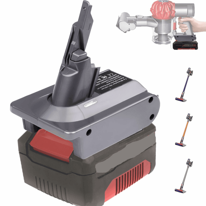 2-in-1-Adapter für Einhell 18V Lithium-Akku Convert to für Dyson V7V8 Handstaubsauger Akku Kompatibel mit V7/8 Animal V7V8 Absolute V7V8 Motorhead Pro V7/8 Trigger V7V8 Batterieadapter für Einhell für Dyson V78