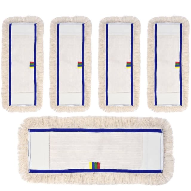Profi Wischbezug aus Baumwolle | 50cm Breite | 5er-Pack | für alle Bodenarten und Bodenwischer | Ersatzbezug zur Schmutzaufnahme mittels Wischmopp Baumwolle 50cm (5er-Pack)
