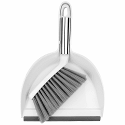 WinGluge Besen und Kehrschaufel Set PP-Material, Handfeger und Schaufel, Kehrblech und Handfeger, Kehrset Kleins, Kehrgarnitur, Tischbesen, Handbesen Schaufel, Handkehrset, Platzsparender Tischkehrset
