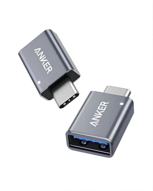 Anker USB-C auf USB Adapter, High-Speed Datentransfer, USB 3.0 Female Adapter, kompatibel mit MacBook Pro 2020, iPad Pro 2020, Samsung Notebook 9, Dell XPS und mehr (Doppelpack)