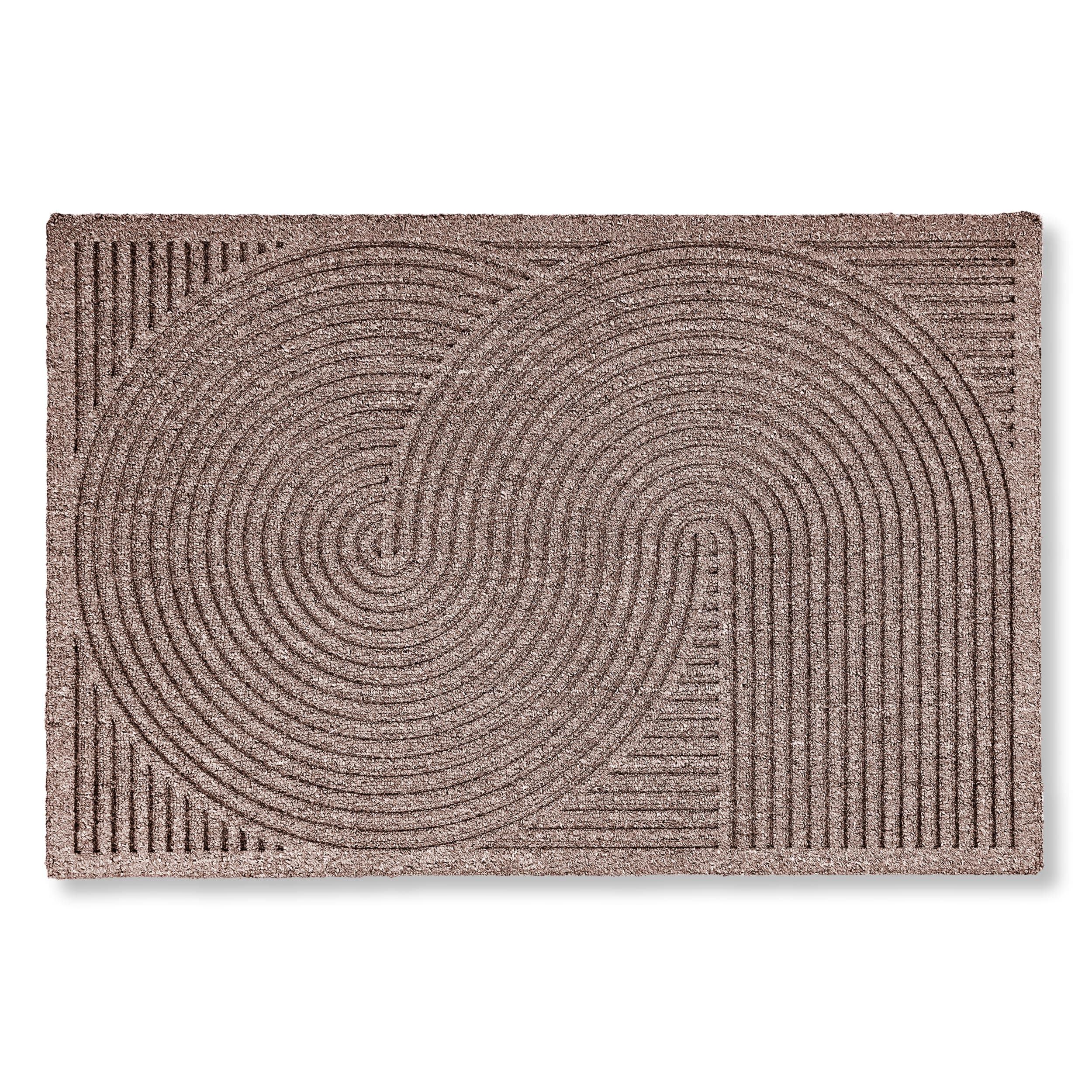 Fussmatte außen rutschfest - Schmutzfangmatte wetterfest - Outdoor Türmatte für Eingangsbereich & Balkon - strapazierfähige Fußmatte 60x90 cm beige 60 x 90 cm (Rechteckig) Beige/Braun