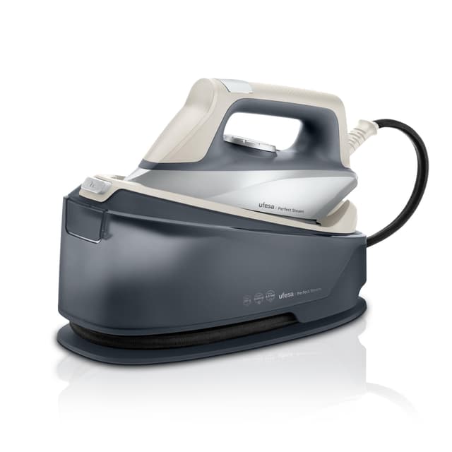 Ufesa Bügeleisen Dampfstation Perfect Steam, 2400 W, 6,5 Bares, Bügeleisen Dampf Vertikal und Horizontal, Dampfstoß 290 g, Tank 1,2 L Perfect Steam|6,5 Bar