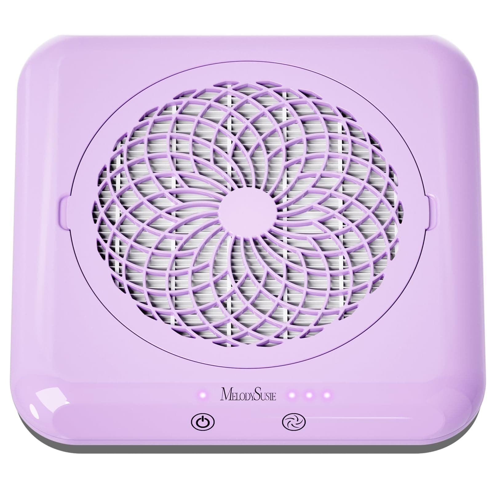 MelodySusie Professioneller Nagelstaubsauger 4500 U/MIN Starker Vakuum Ventilator Staubabsaugung für Nägel Elektrischer Staubabsauger für Acryl-Gel-Nagelpolitur, Geräuscharm, Nagelsalon, SProF (Lila)