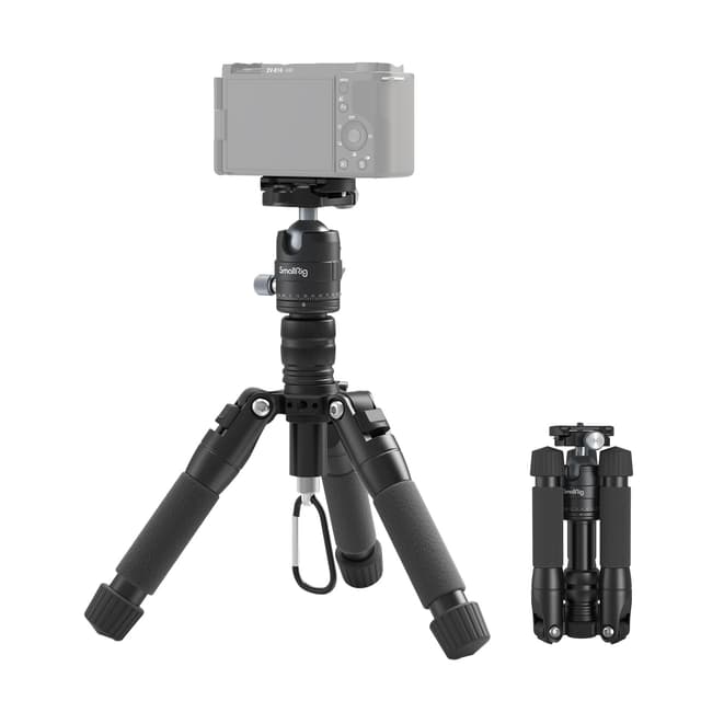 SMALLRIG Aluminium Mini Tripod 20"/52 cm Desktop Stativ mit 360° Kugelkopf, kompaktes Kamera Stativ für Canon g7x, für Sony Alpha zv-e, für Nikon, für Fujifilm, Belastbarkeit 13 lb/6 kg - 4289