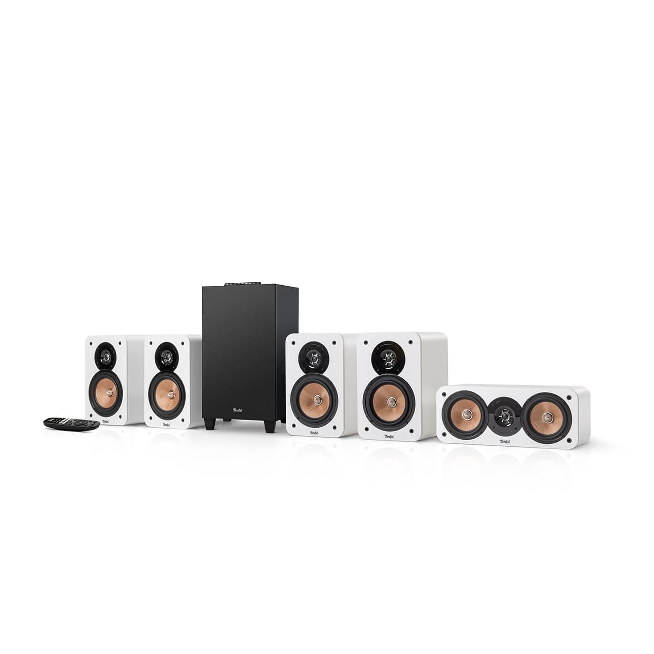 Teufel Ultima 20 Concept 5.1 Surround Soundsystem, Komplettsystem Heimkino mit integriertem AV-Receiver, Bluetooth, Dolby Audio, USB-C-Soundkartenfunktion, HDMI ARC CEC (Weiß)