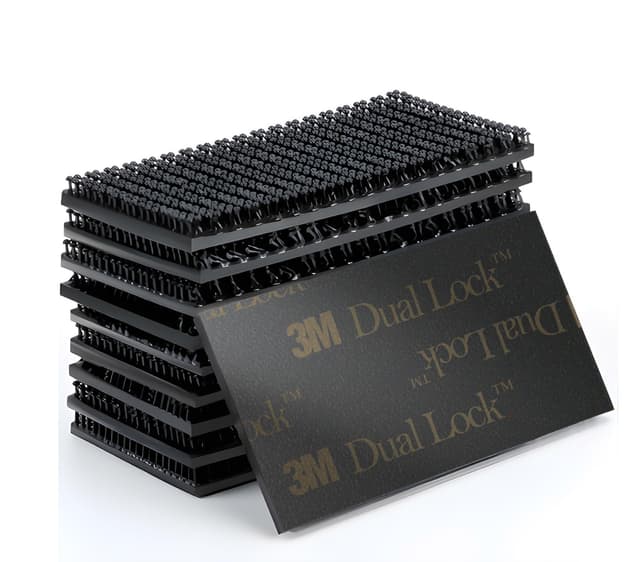 3M Dual Lock SJ 3550CF - Selbstklebende Befestigungen für Dashcams, Go Pro, Autozubehör, Halterungen, Snap-Verschlüsse, Schwarz, mit reversiblen Verbindungen (25,4 mm x 50 mm) - 10 Rechtecke