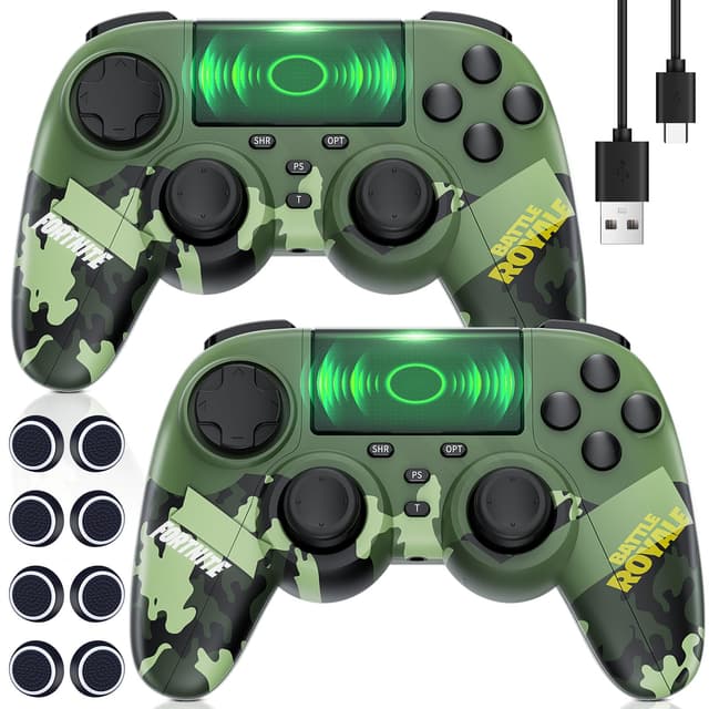 TURPOW 2 Pack Controller for P-4/Slim/Pro, Bluetooth Gamepad with High Sensitivity