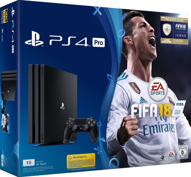 PlayStation 4 Pro - Konsole (1TB) inkl. FIFA 18 ohne Wireless Controller
