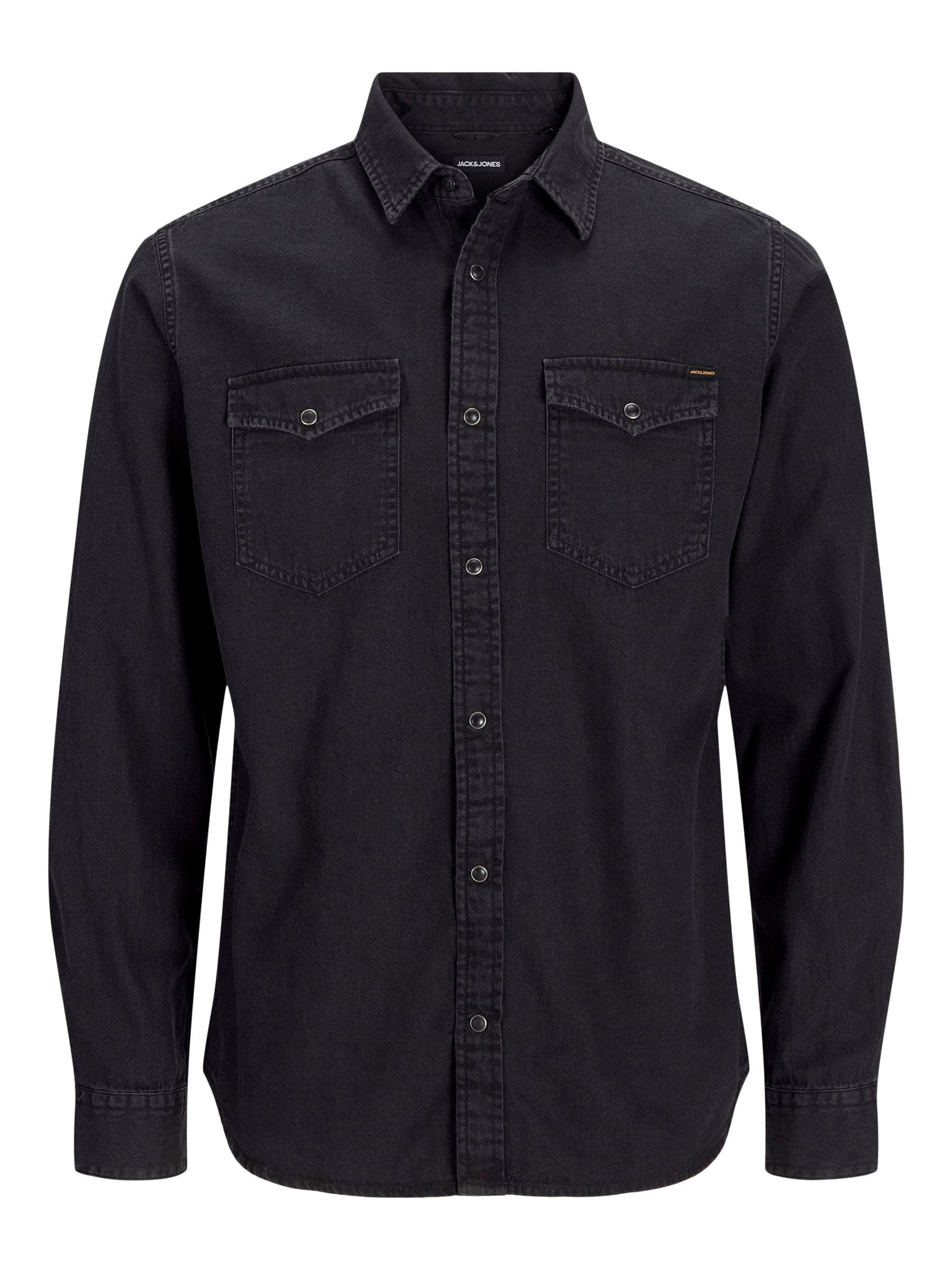 JACK & JONES Male Jeanshemd Comfort Fit Jeanshemd L Black Denim