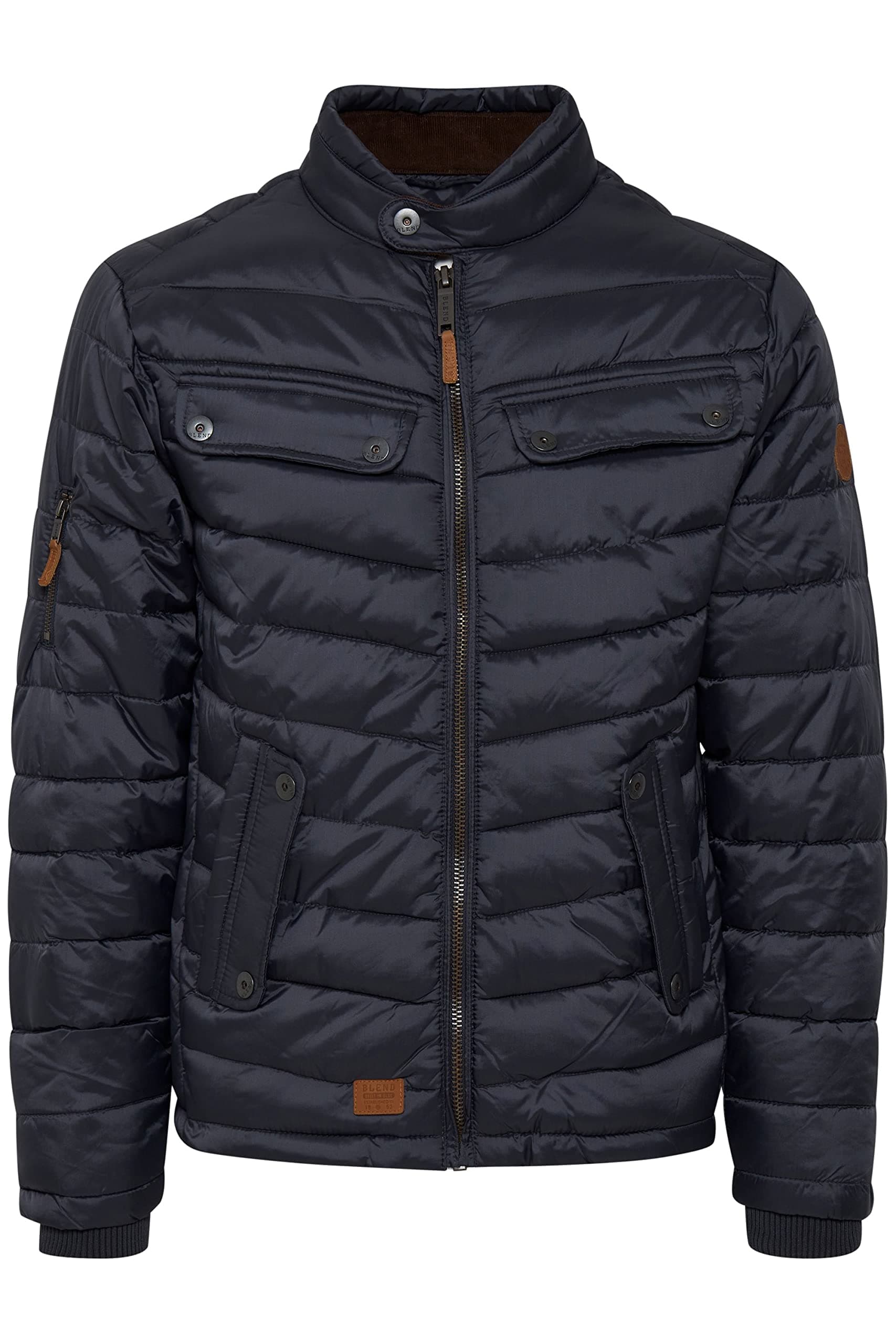 Blend BHCamaro Herren Steppjacke Übergangsjacke gefüttert mit Stehkragen XL India Ink (70151)